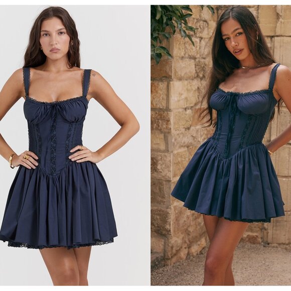 House of CB Dresses & Skirts - HOUSE OF CB 'Pietra' French‎ Navy Corset Mini Dress NWOT size XL